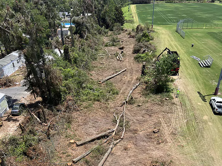 FSU Fema Work Looking down from the bucket